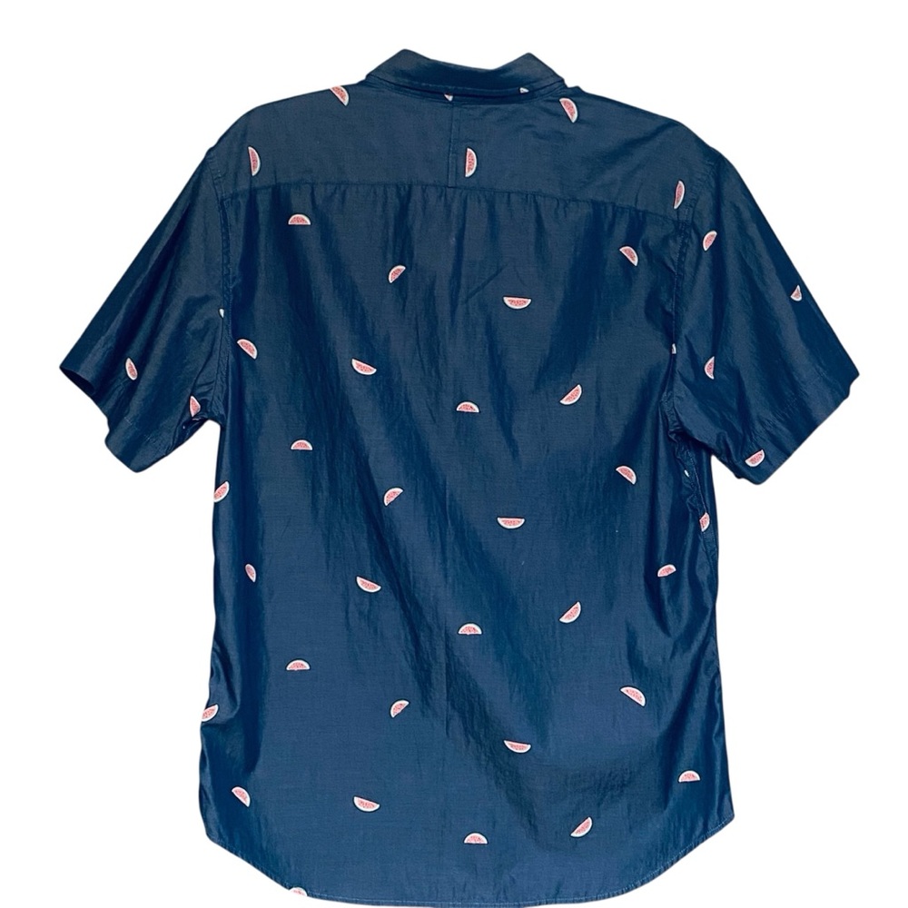 🍀3/$25🍀  Slim Fit Shirt Banana Republic Navy   Luxe Poplin Cotton Size M - Picture 2 of 7